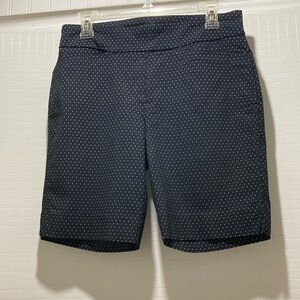 Hilary Radley Black Shorts with White Dots M